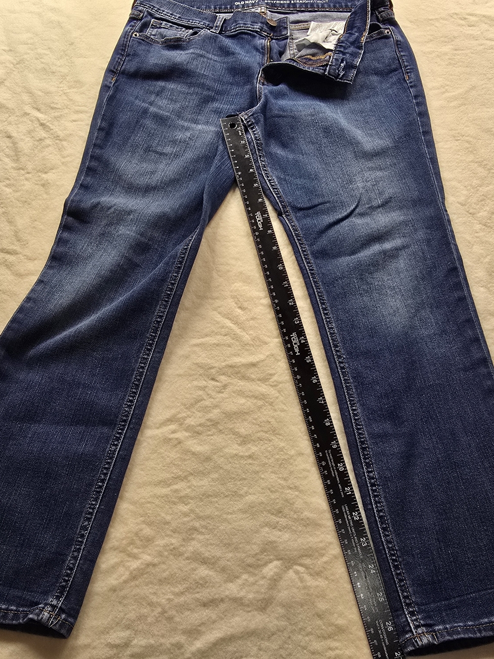 Old Navy Boyfriend Straight Jeans Size 10 Regular Dark Wash - Picture 6 of 6